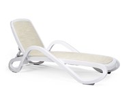 Ležaljka za terasu Alfa Bijela/bež